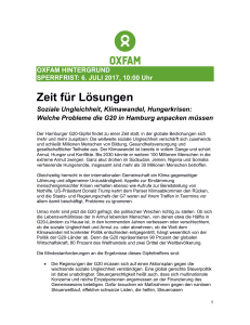 Zeit für Lösungen - Oxfam Deutschland