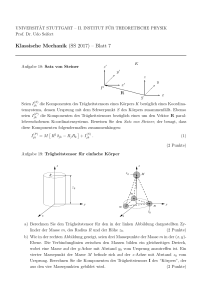 Blatt 7 - II. Institut für Theoretische Physik