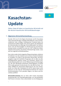Kasachstan- Update - Ost-Ausschuss der Deutschen Wirtschaft