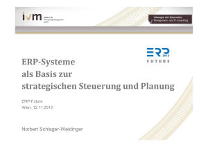 ERP-Systeme als Basis zur strategischen Steuerung und Planung