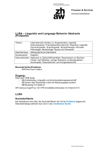 LLBA – Linguistic and Language Behavior Abstracts (ProQuest