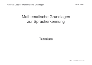 Mathematische Grundlagen - LMU München