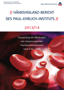 Hämovigilanz-Bericht des Paul-Ehrlich