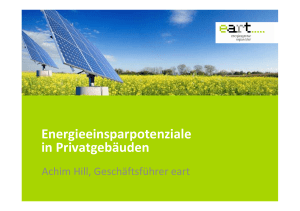 Energieeinsparpotenziale in Privatgebäuden - ELER-PAUL