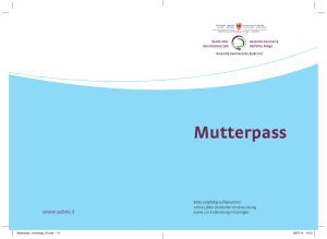 Mutterpass - Südtiroler Sanitätsbetrieb