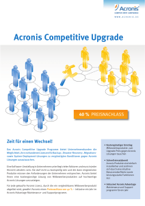 Acronis Competitive Upgrade