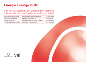 Energie Lounge 2012 - Energieinstitut Vorarlberg
