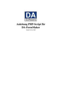 Anleitung PHP-Script für DA-FormMaker - Tourneebuero