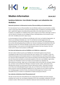 Medien-Information 28.04.2017 Symbiose