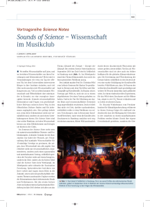 Sounds of Science – Wissenschaft im Musikclub