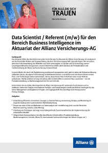 Data Scientist / Referent (m/w) für den Bereich Business