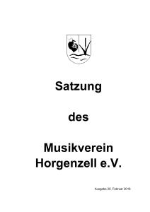 Satzung des Musikverein Horgenzell e.V.