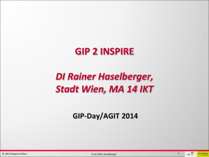 GIP to INSPIRE DI Rainer Haselberger, Stadt Wien, MA 14 IKT