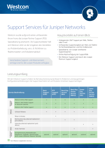 Support Services für Juniper Networks