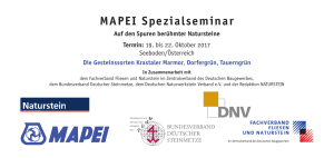 MAPEI Spezialseminar - Deutscher Naturwerkstein