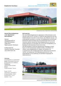 Neubau Wirtschaftsgebäude in der Jägerkaserne Bischofswiesen