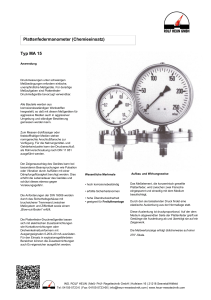 Typ MA 15 Plattenfedermanometer (Chemieeinsatz)
