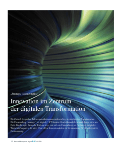Innovation im Zentrum der digitalen Transformation