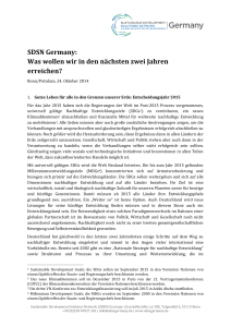 SDSN Germany: Was wollen wir in den nächsten zwei Jahren