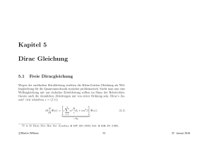 Kapitel 5 Dirac Gleichung