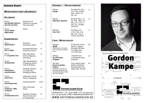Gordon Kampe - Edition Juliane Klein