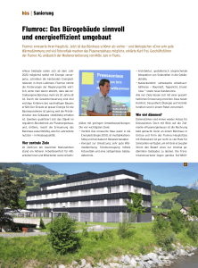 Flumroc: Das Bürogebäude sinnvoll und energieeffizient umgebaut