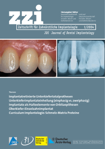 Ausgabe 01/2004 - Zeitschrift für Zahnärztliche Implantologie