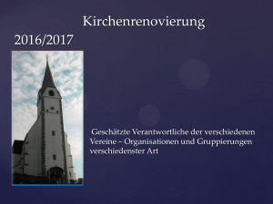 Kirchenrenovierung 2016/2017
