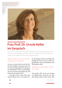Frau Prof. Dr. Ursula Keller im Gespräch