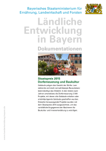 Staatspreis 2015 Dorferneuerung und Baukultur - StMELF