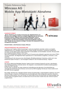 Wincasa AG Mobile App Mietobjekt Abnahme