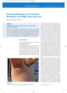 Zeckenkrankheiten in der Schweiz – Borreliose und FSME, aber nicht