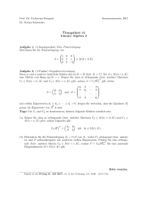 ¨Ubungsblatt 12 Lineare Algebra 2