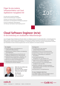 Cloud Software Engineer (m/w)