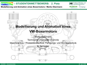 Modellierung und Animation eines VW Boxermotors