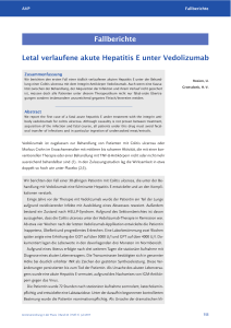 Letal verlaufene akute Hepatitis E unter Vedolizumab