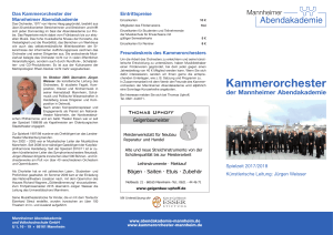 Konzerte 2017-2018.indd - Das Kammerorchester der Mannheimer