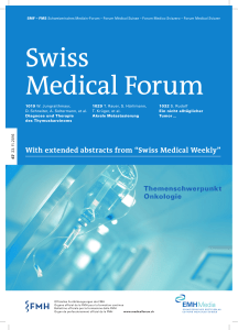 With extended abstracts from “Swiss Medical Weekly”