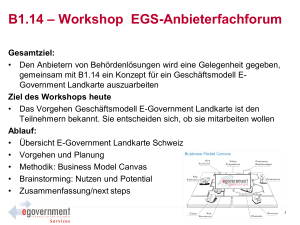 Workshop EGS-Anbieterfachforum
