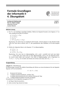 Formale Grundlagen der Informatik II 4. Übungsblatt