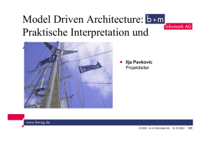 Model Driven Architecture: Praktische Interpretation und Anwendung