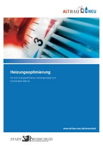 Broschüre "Heizungsoptimierung für eine energieeffiziente