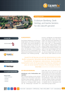 Erzbistum Bamberg: Dank NetApp und teamix