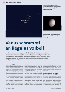Venus schrammt an Regulus vorbei!