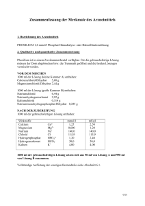 PHOXILIUM 1,2 mmol/l Phosphat Hämodialyse