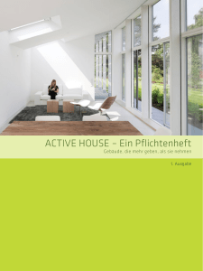 Active House – ein Pflichtenheft