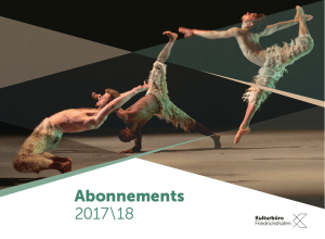 Abonnements 2017/2018 - Kulturbüro Friedrichshafen