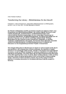 Transforming the Library – Bibliotheksbau für die - TUBdok