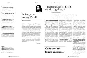 t – ör alli «Transparenz ist nicht wirklich gefragt - Liechtenstein