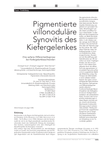 Pigmentierte villonoduläre Synovitis des Kiefergelenkes